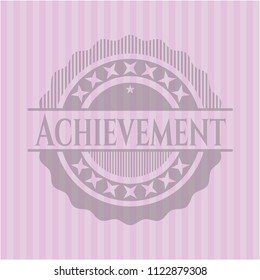 Achievement pink emblem