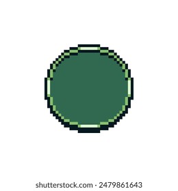 Achievement pixel art icon, video game, big dial, design for logo, web, mobile app, best sale, certificate. Game tournament emblem. 8-bit. Game assets. Isolated abstract vector illustration.