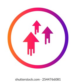 Achievement and Progress Icon – Arrows Pointing Upward, Representing Success, Growth, and Advancement