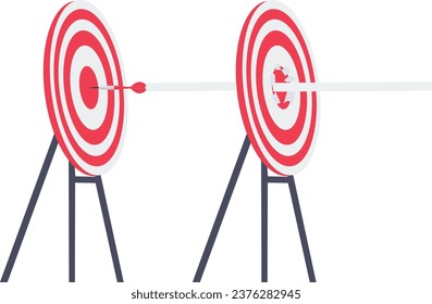 Achievement, reaching goal or meet target, winning business challenge, success or teamwork helping to achieve target concept

