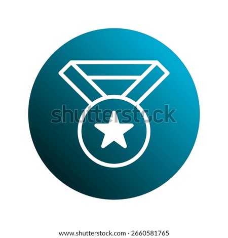 Achievement recognition badge icon featuring a star, emphasizing excellence and symbolic of triumph and top performance award