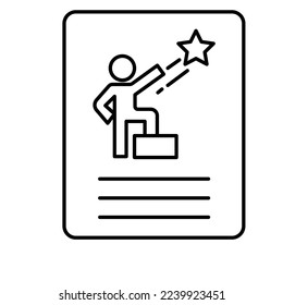 Informe de logro Icono vector completamente editable
