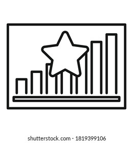 Achievement reputation icon. Outline achievement reputation vector icon for web design isolated on white background