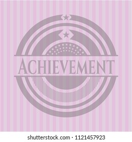 Achievement retro pink emblem