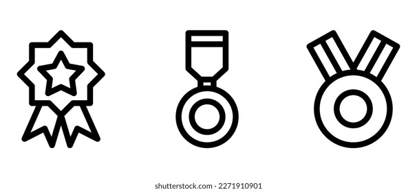 achievement ribbon icon or logo isolated sign symbol vector illustration - high quality black style vector icons