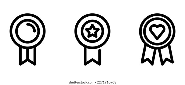 achievement ribbon icon or logo isolated sign symbol vector illustration - high quality black style vector icons
