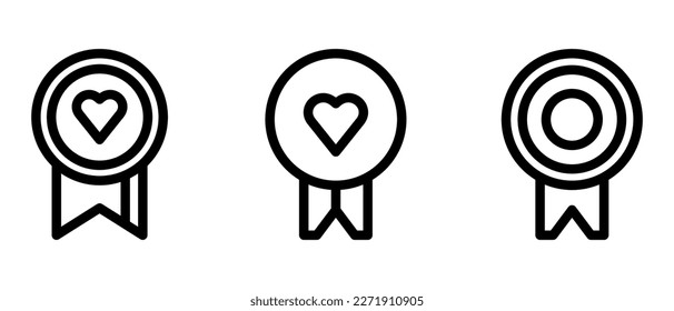 achievement ribbon icon or logo isolated sign symbol vector illustration - high quality black style vector icons