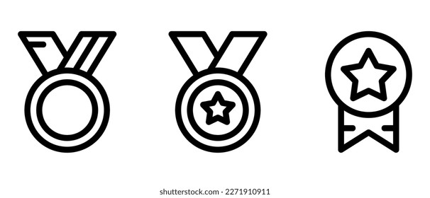 achievement ribbon icon or logo isolated sign symbol vector illustration - high quality black style vector icons