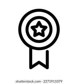 achievement ribbon icon or logo isolated sign symbol vector illustration - high quality black style vector icons
