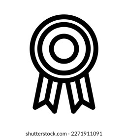 achievement ribbon icon or logo isolated sign symbol vector illustration - high quality black style vector icons