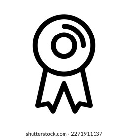 achievement ribbon icon or logo isolated sign symbol vector illustration - high quality black style vector icons