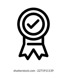 achievement ribbon icon or logo isolated sign symbol vector illustration - high quality black style vector icons