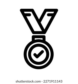 achievement ribbon icon or logo isolated sign symbol vector illustration - high quality black style vector icons