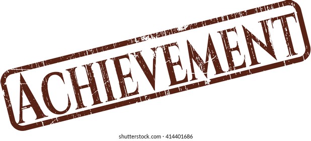 Achievement rubber grunge stamp