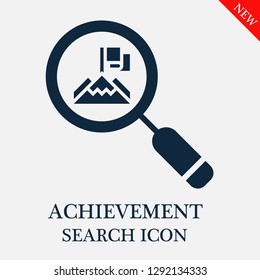 Achievement search icon. Editable Achievement search icon for web or mobile.