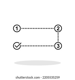 Achievement steps icon in trendy flat style. Step by step symbol for your web site design, logo, app, UI Vector EPS 10.
