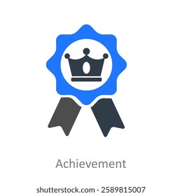 Achievement and success icon concept