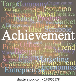 Achievement tagcloud
