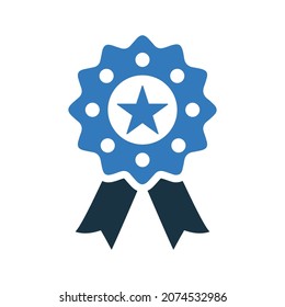 Achievement, tags, badge icon. Simple editable vector illustration.