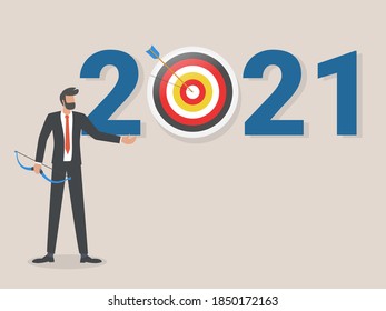 achievement of targets in 2021. Financial opportunities for successful new 2021 year concep.