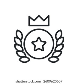 Achievement thin line icons. Perfect pixel on transparent background