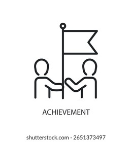 Achievement thin line vector icons.