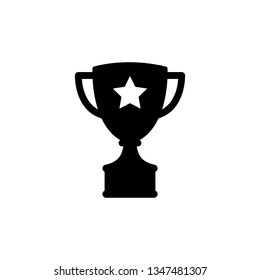 Achievement, Trophy, Champion flat icon. Editable vector 64x64 Pixel. 