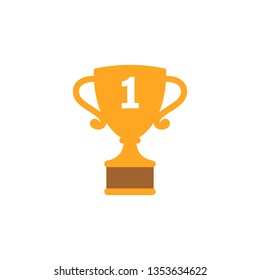 Achievement, Trophy, Champion flat icon. Editable vector 64x64 Pixel. 