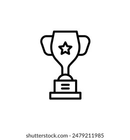 Achievement Trophy Icon Ideal for Awards and Competitions