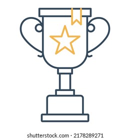 Achievement Trophy Vector icon which is suitable for commercial work and easily modify or edit it


