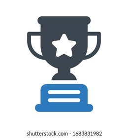 achievement vector glyph color icon 