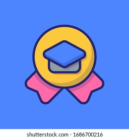 Achievement Vector Icon Illustration. Flat Cartoon Style Suitable For Web Landing Page, Banner, Sticker, Background.