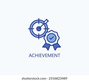 Achievement vector, icon or logo sign symbol illustration