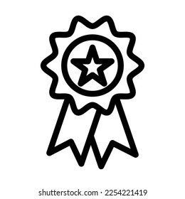 Diseño de iconos de línea del vector de logro