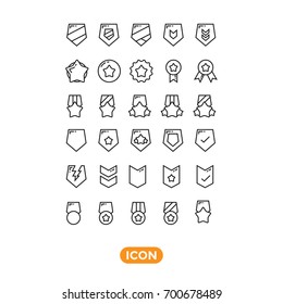 Achievement Vector Symbol. Vector icon of medal. Flat style icon