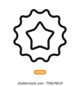 Achievement Vector Symbol. Vector icon of medal. Flat style icon