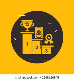 Achievement for winner simple illustration. Easy to edit with vector file. Can use for all your creative content. Especially about championship.