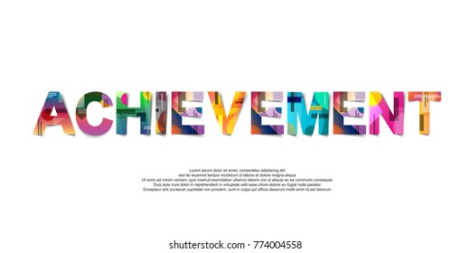 Word Achievement Images, Stock Photos & Vectors 