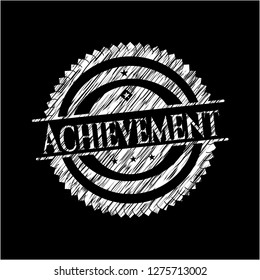 Achievement written with chalkboard texture