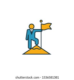 Achievements icon set. Four elements in diferent styles from human resources icons collection. Creative achievements icons filled, outline, colored and flat symbols.
