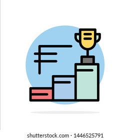 Achievements, Prize, Trophy, Trophy Cup Abstract Circle Background Flat color Icon