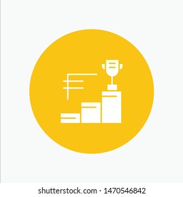 Achievements, Prize, Trophy, Trophy Cup. Vector Icon Template background