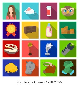 , achievements, tourism, ecology and other web icon in flat style. nature, history, educationicons in set collection.
