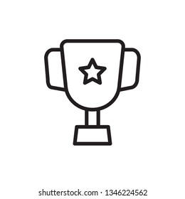 achievements trophy icon outline