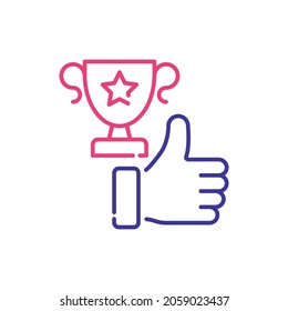 Achievements vector 2 colour icon style illustration. EPS 10 file