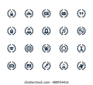 Achievements vector icon set