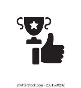 Achievements vector solid icon style illustration. EPS 10 file