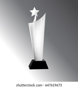 Achiever's star silver trophy