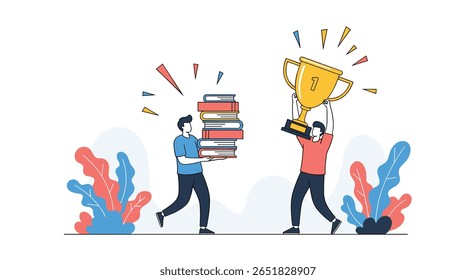 Achieving academic excellence through dedicated study and winning recognition
