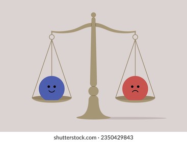 Achieving equilibrium between positive and negative emotions, they counterbalance each other to cultivate a serene state of mind